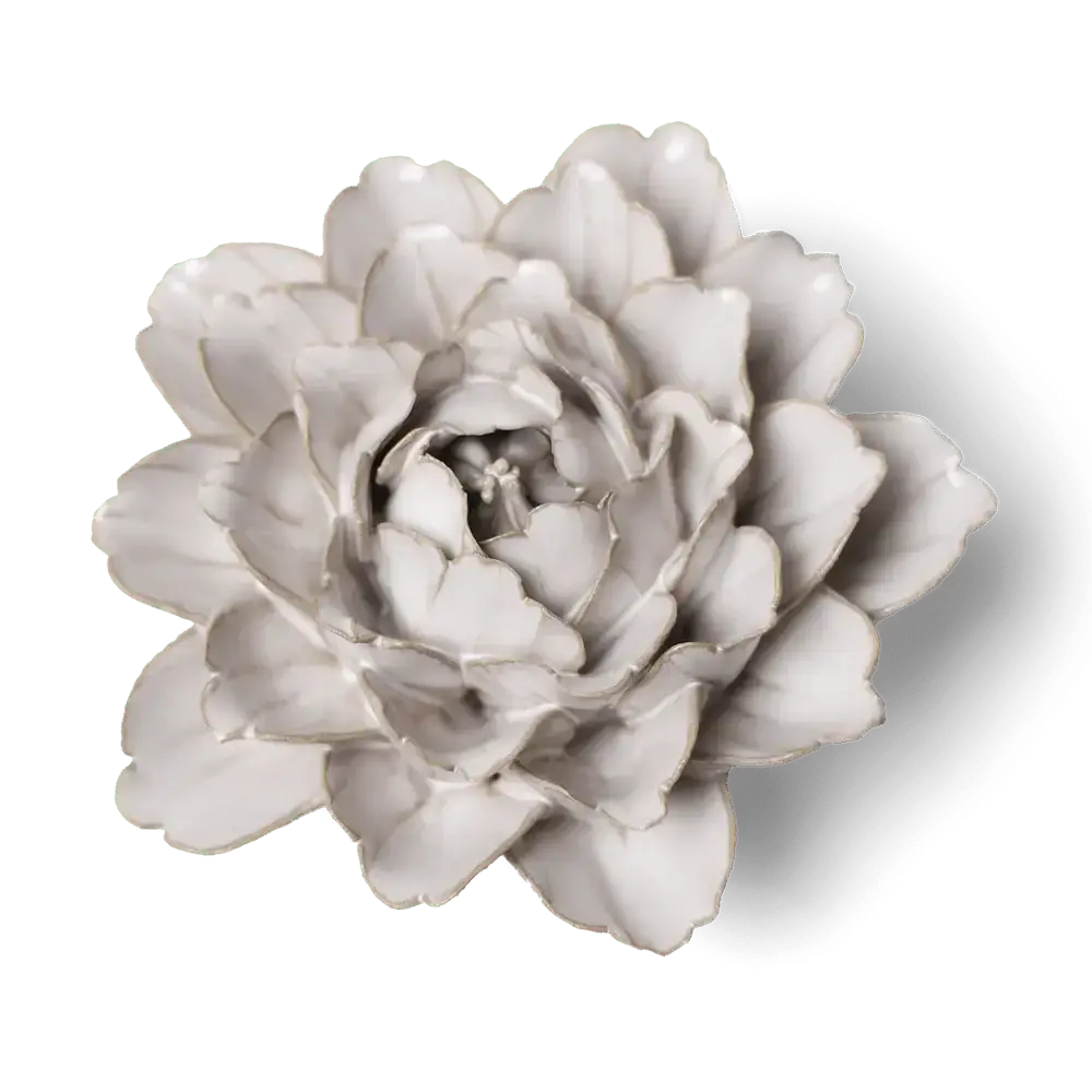 Ceramic Flower - Comanche Peony  in Ivory