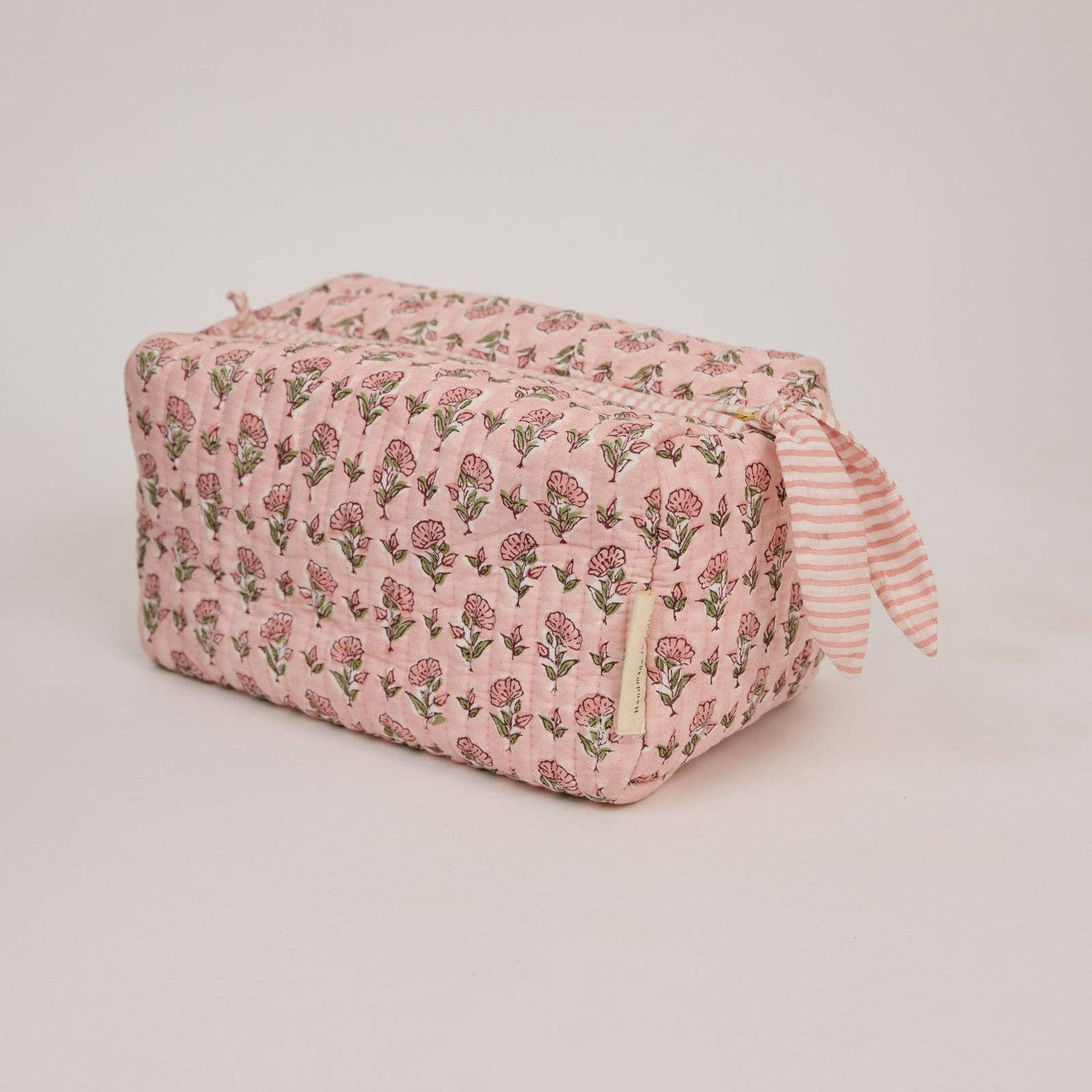 Organic Cotton Toiletry Bag (Large) - Ditsy Floral Blush