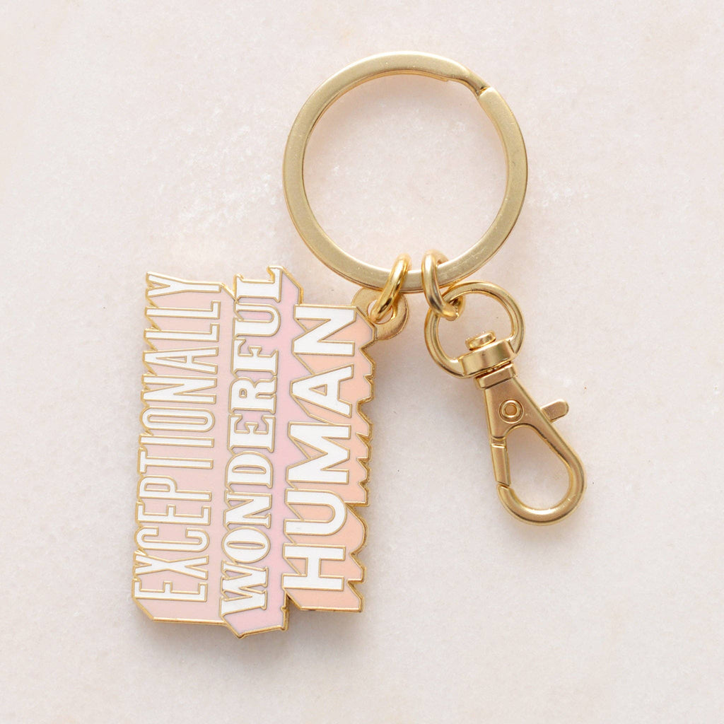 Exceptionally Wonderful Human - Enamel Keyring