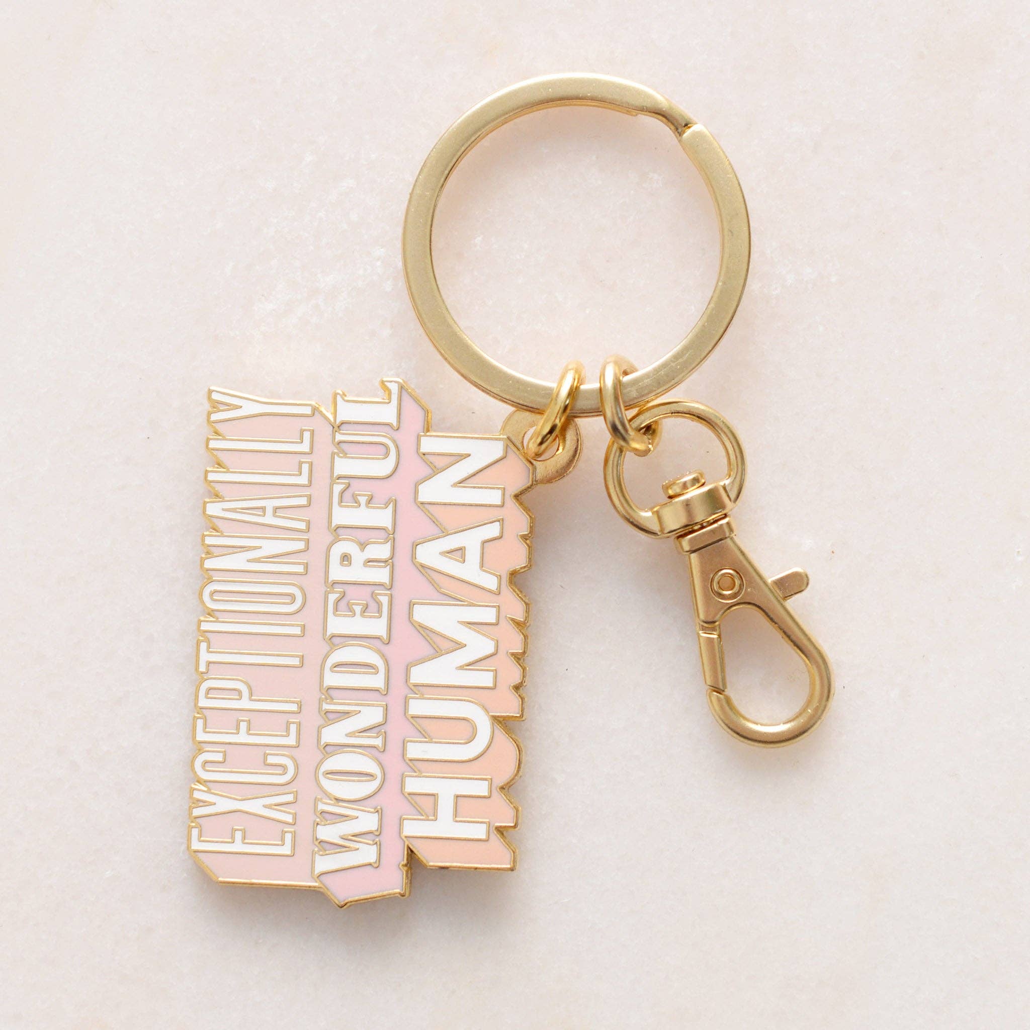 Exceptionally Wonderful Human - Enamel Keyring