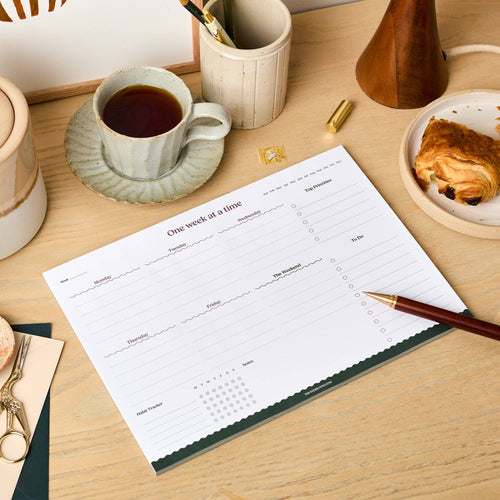 A4 Weekly Planner Desk Pad and Habit Tracker