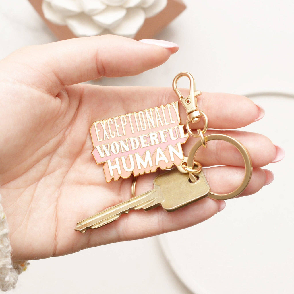 Exceptionally Wonderful Human - Enamel Keyring