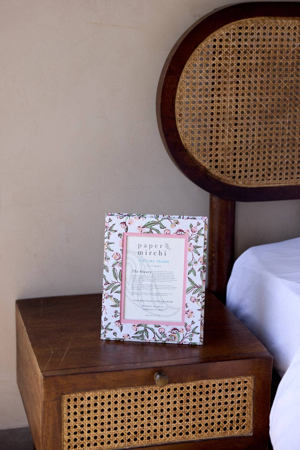 Block Printed Picture Frame (5x7) - Songbird Blush