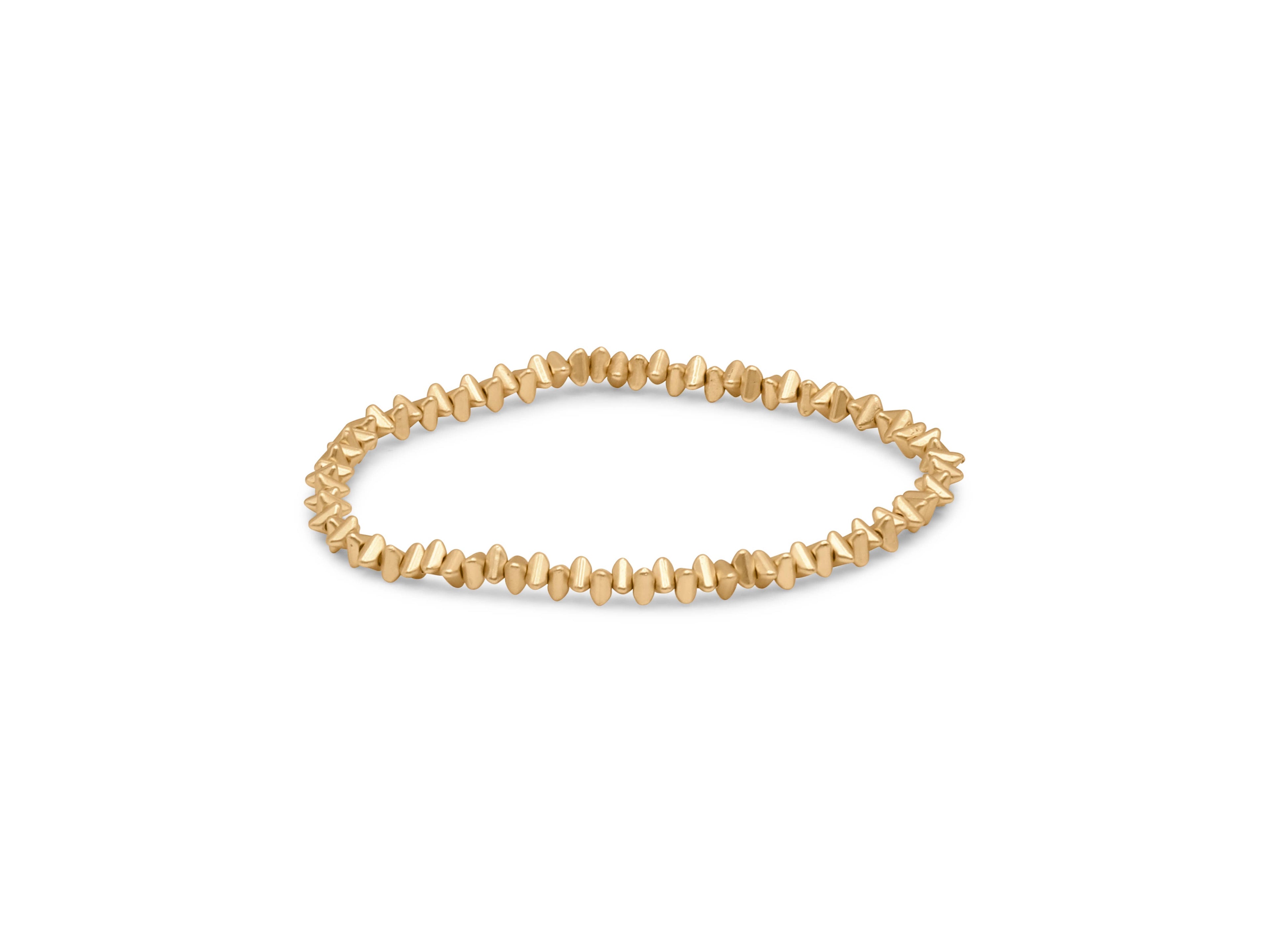 CAMELIA STRETCHED METAL BEADED BRACELET