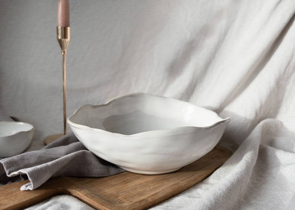 White Serving Bowl