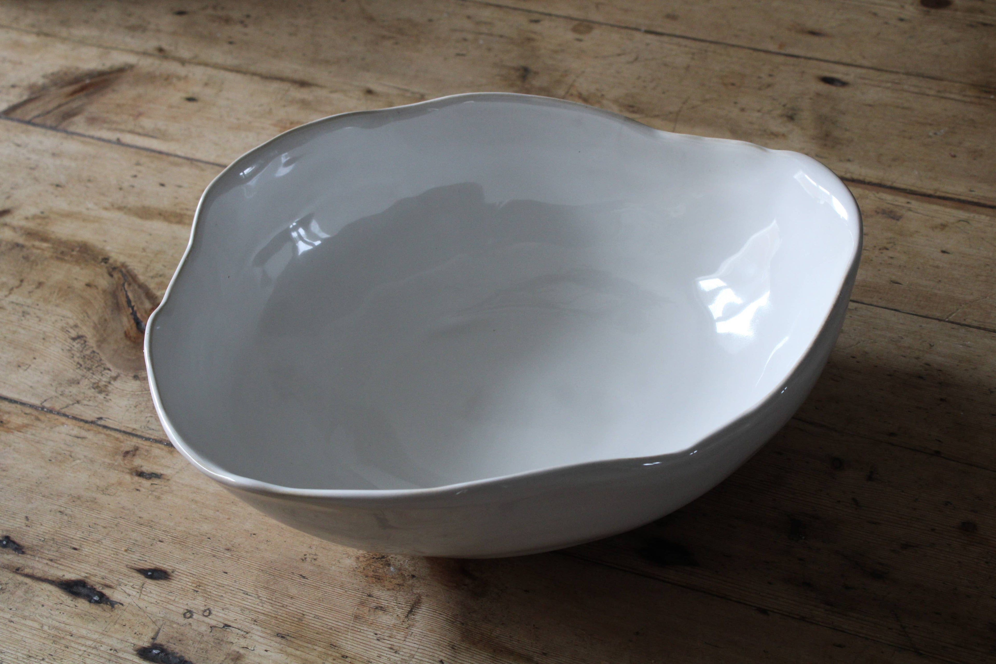 White Serving Bowl
