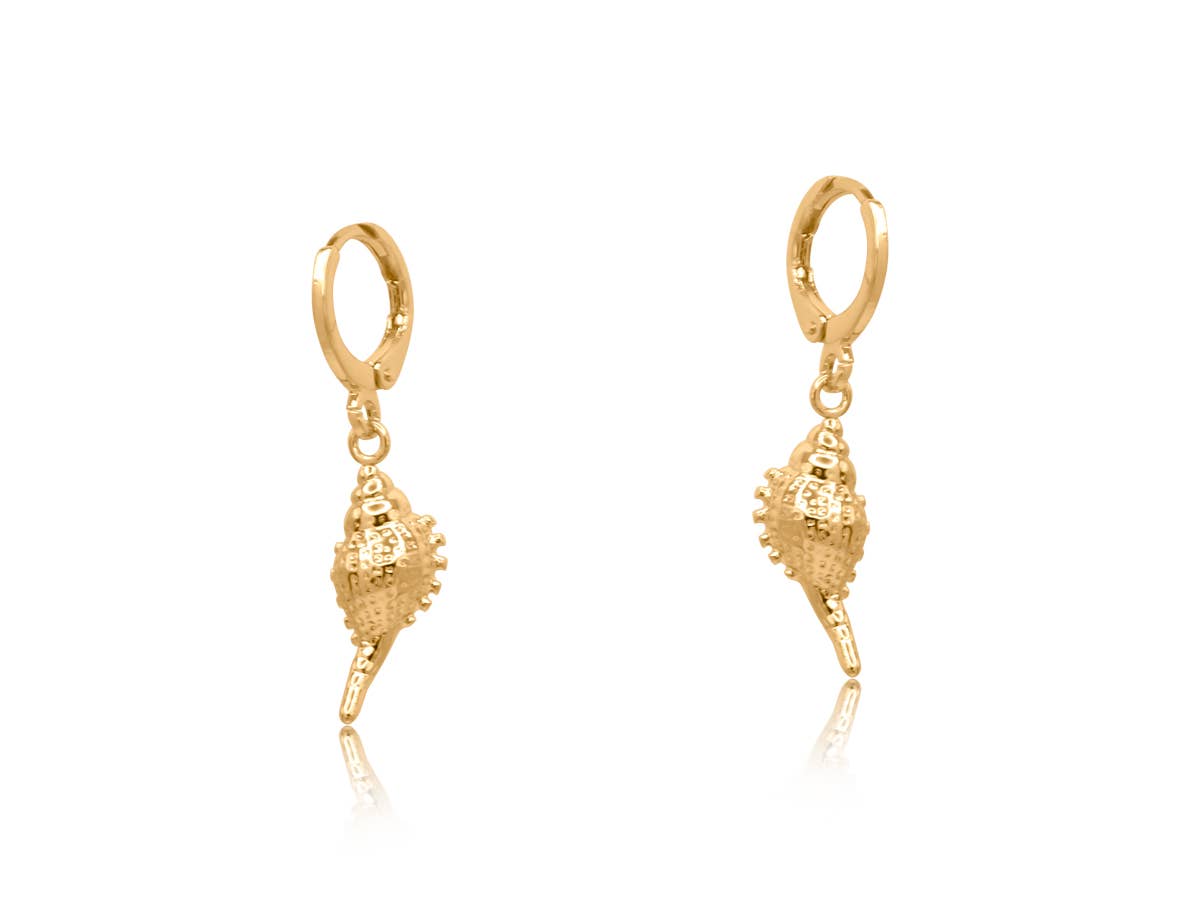 ELENA SEA TOKEN PETITE HUGGIE EARRINGS