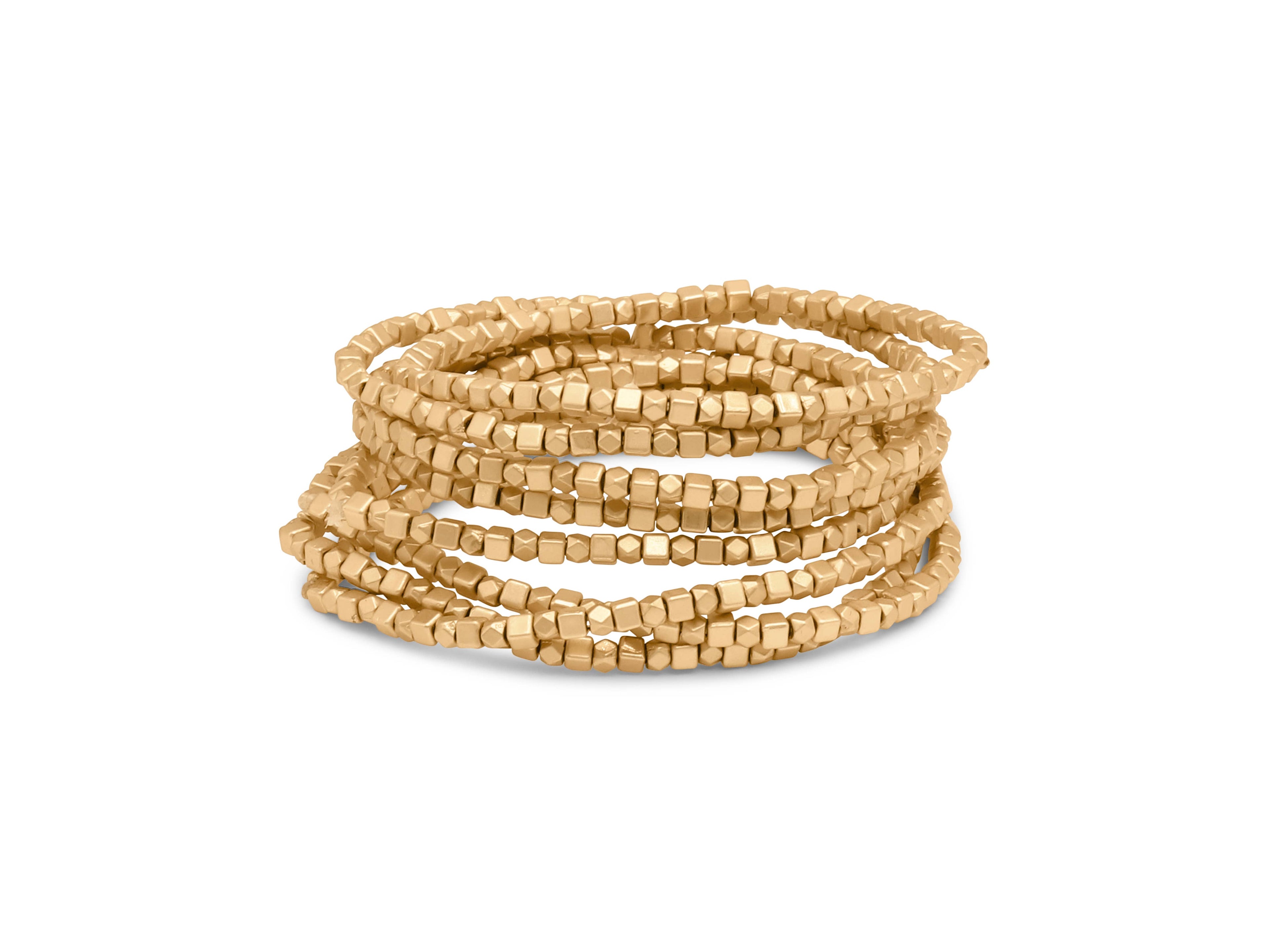 CATHERINE MATTE METAL BEADED BRACELET