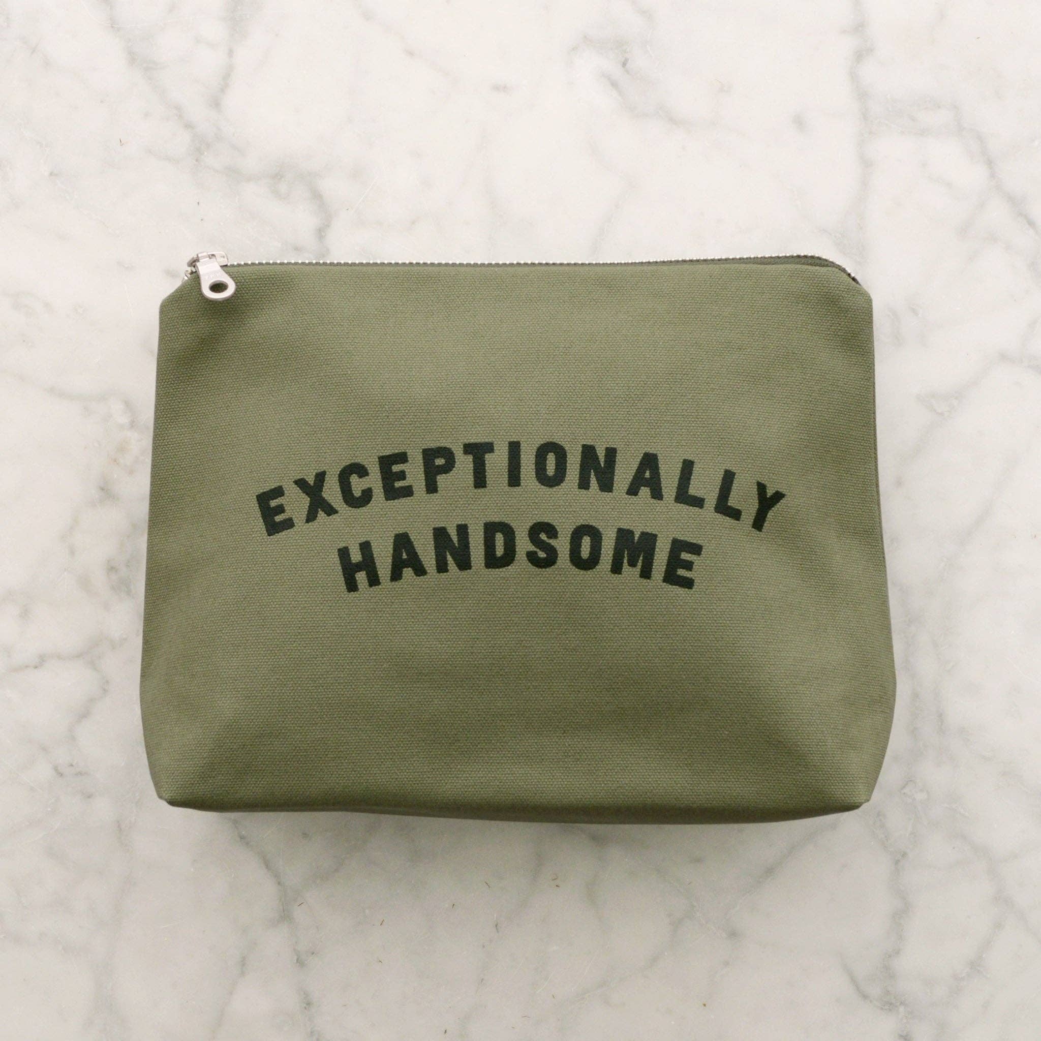 Exceptionally Handsome - Olive Wash Bag