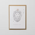Birthday King Hand Finished Lion Card