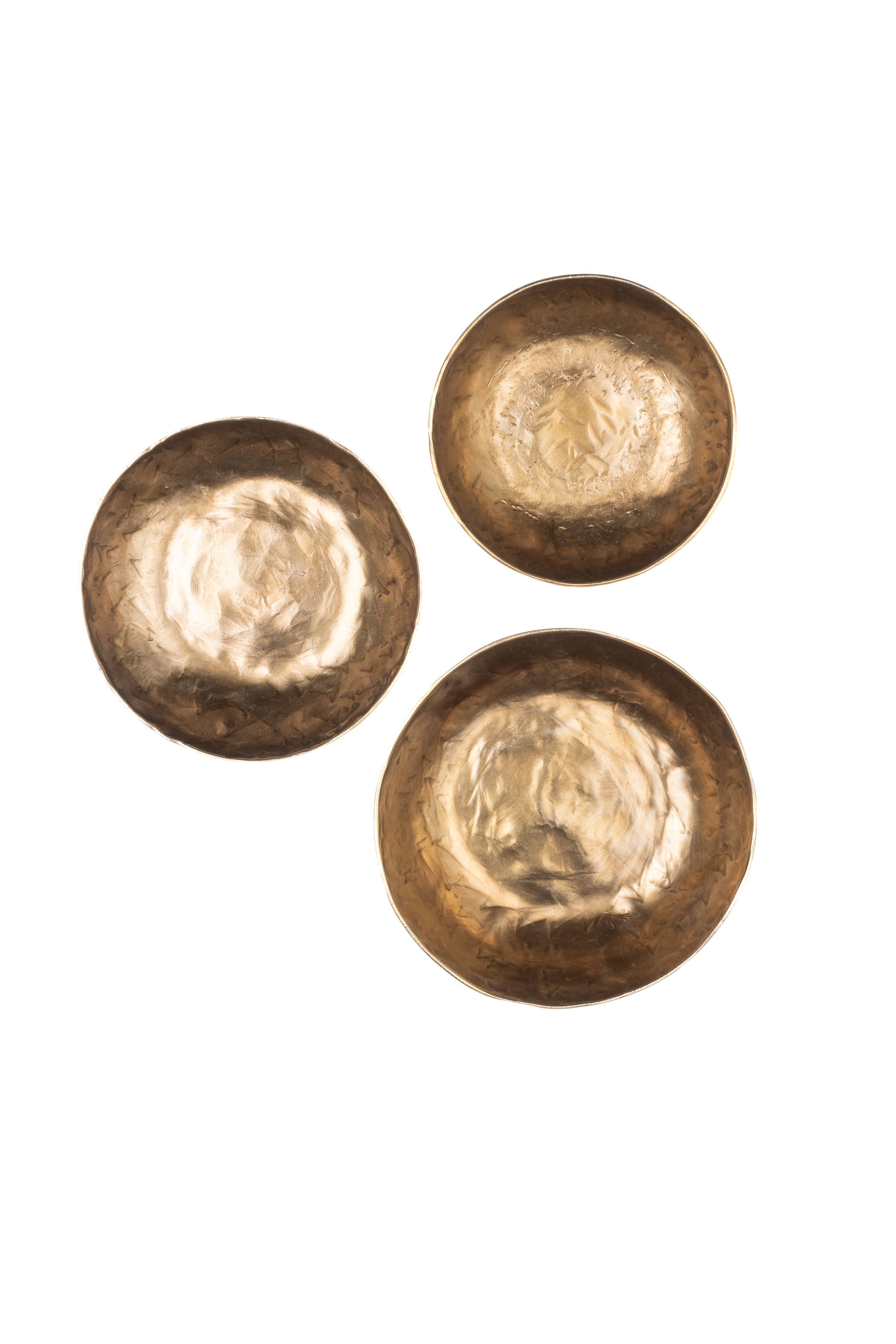 Set Of 3 Mini Antique Finished Bowls