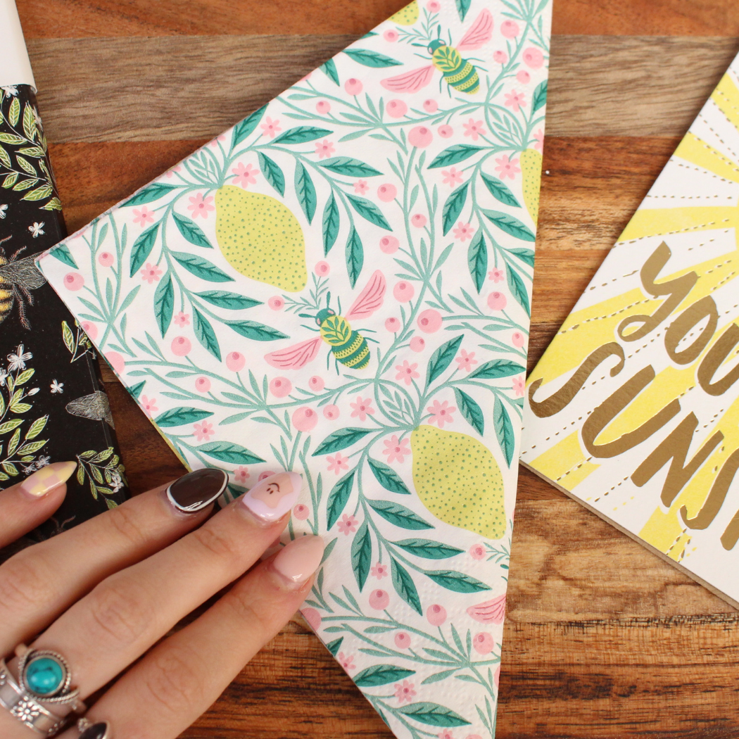 Bee And The Lemon Paper Napkins