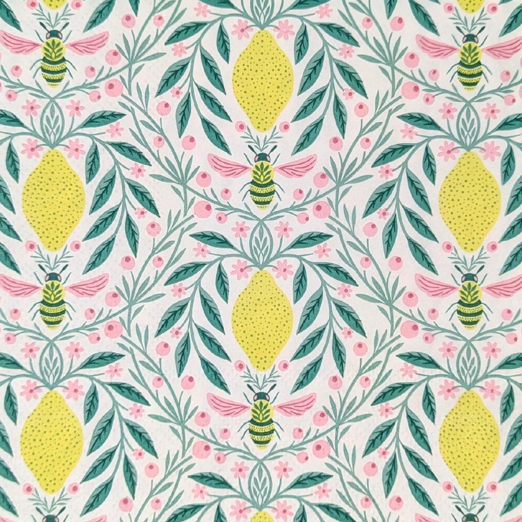 Bee And The Lemon Paper Napkins