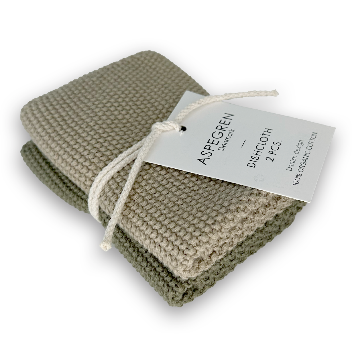 Dishcloths - Organic Cotton - Set of 2 - Olive
