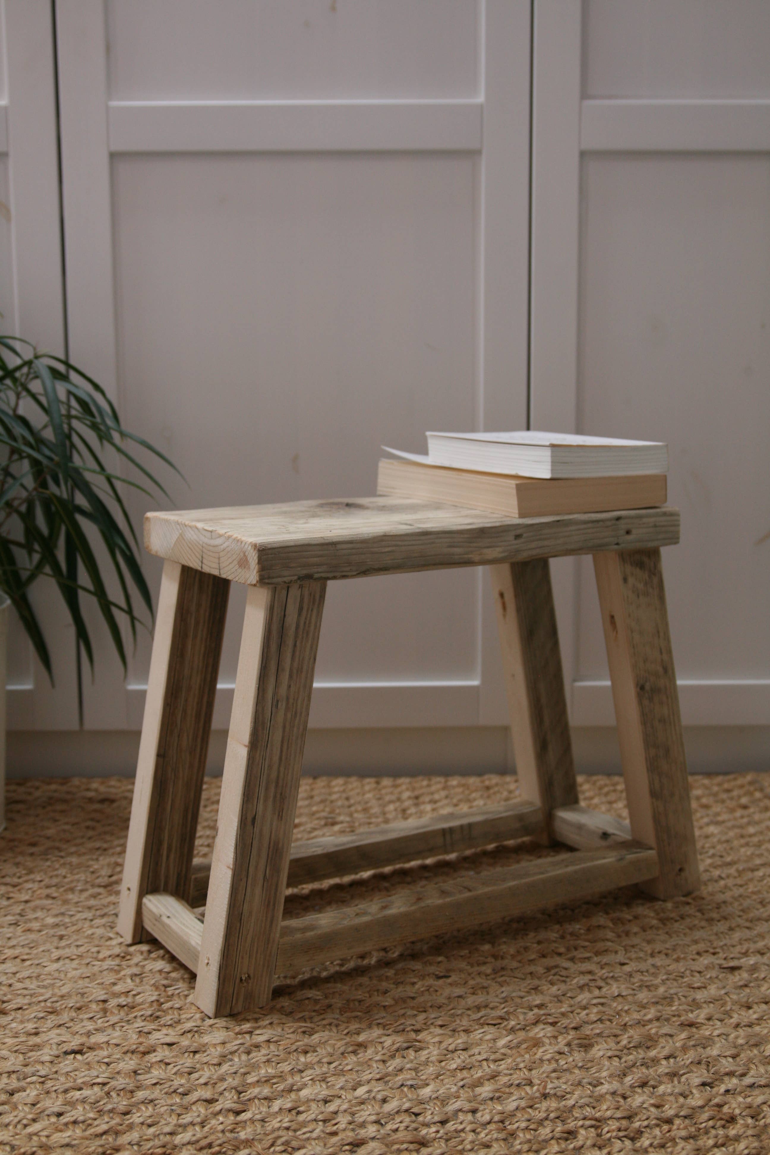 Reclaimed Wooden Milking Stool