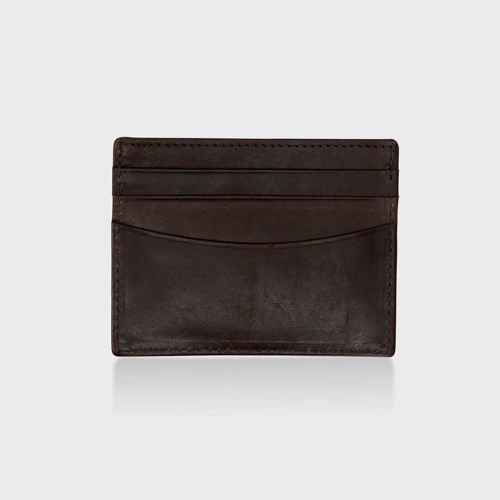 Vinatge Leather Card Holder - Brown